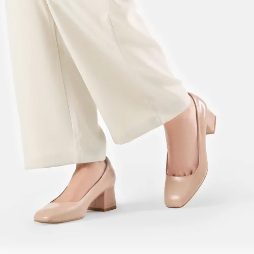 Vista 5 de DREAM PAIRS Tacones gruesos para mujer, tacón cuadrado cerrado, tacón bajo, zapatos de vestir, cómodos, para boda, fiesta, oficina, zapatos de tacón