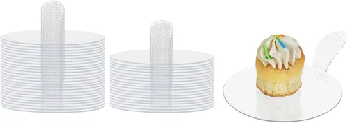 Vista 16 de Restaurantware 4 platos rectangulares de aperitivo de 2.2 x 1 pulgada, 100 platos de repostería desechables, platos de postre de plástico negro