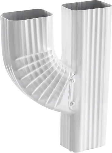 Vista 4 de VYH Downspout Gutter Y Conector Izquierdo 2x3 Vertical Alto Brillo Blanco