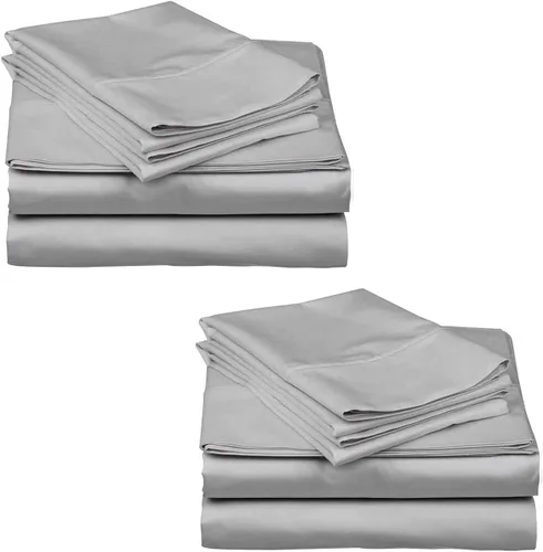 Vista 64 de Mattress-Homes Juego de sábanas de 4 piezas ultra lujosas 100% algodón suave de fibra larga de 16 pulgadas de profundidad, tamaño individual lavable