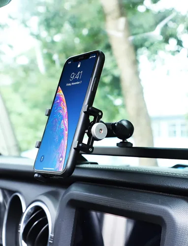 Vista 7 de Savadicar Soporte de teléfono de metal Dash Accesorios de soporte de expansión, negro, 2