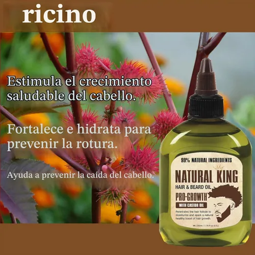 Vista 3 de SFC Natural King Pro-growth Aceite de ricino para cabello y barba 7.1 oz