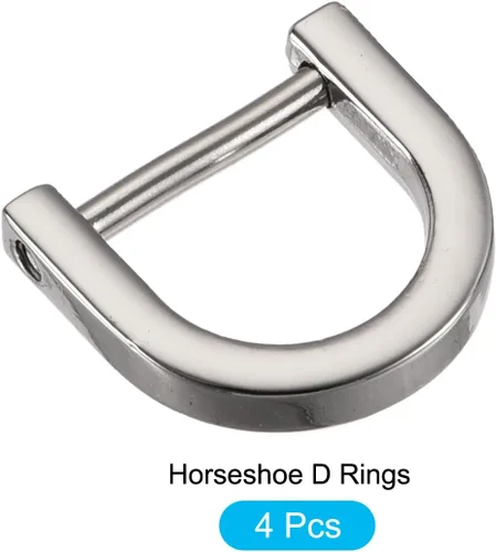 Vista 5 de METALLIXITY Metal D Rings Non-welded D-shaped Ring Buckles for DIY Keychains Card Holders Purse