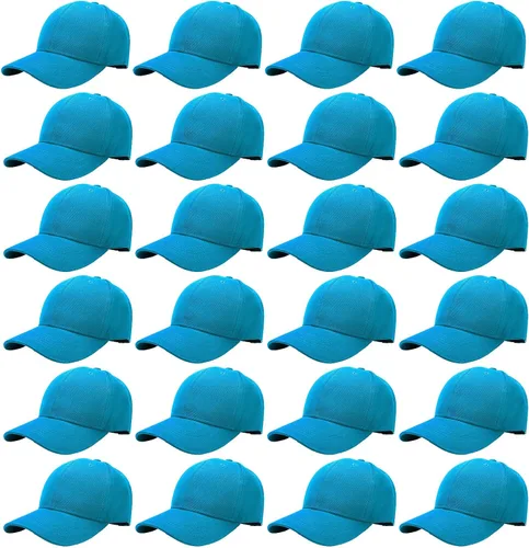 Vista 28 de Falari - 24/144 unidades de gorra de béisbol unisex, lisa y de tamaño ajustable, venta al por mayor Paquete de 144 verde militar