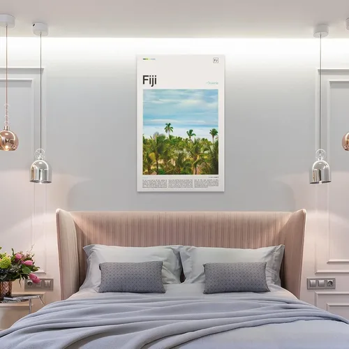 Vista 8 de Impresión de Fiyi, póster de Fiyi, decoración mural moderna para el hogar, impresión artística de Fiyi, obra de arte de Fiyi, paisaje de Fiyi