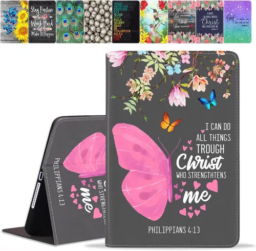 Vista 32 de Funda para Samsung Galaxy Tab A8 de 10.5 pulgadas (SM-X200/X205/X207), funda de piel sintética premium con función de encendido automático
