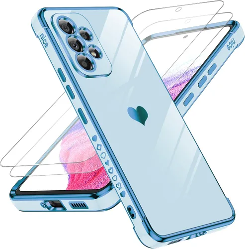 Vista 125 de LeYi Funda para Motorola-G 2025: Love Heart Plating Luxury, Negro
