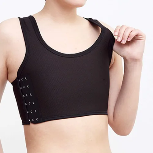 Vista 4 de Camiseta sin mangas transpirable cómoda y suave, ajustada, chaleco transexual, parte superior marimacho lesbiana
