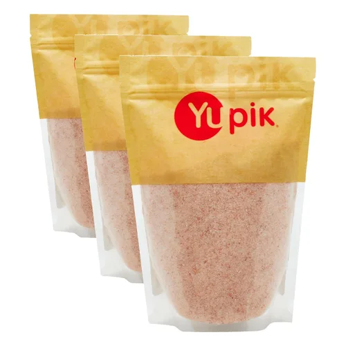 Vista 4 de Yupik Sal rosa del Himalaya, cristales, 2.2 libras, kosher, sin gluten, rica en minerales, sabor natural, para molinillo y molinos de sal, ideal