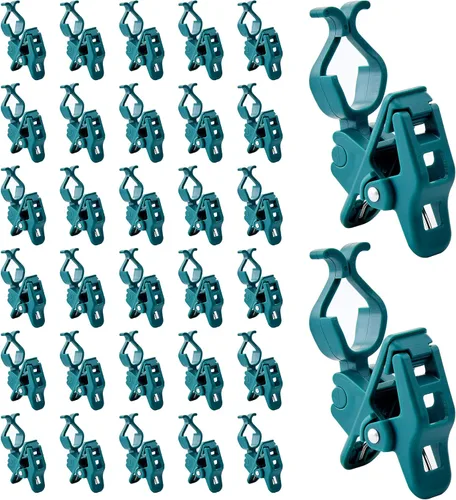 Vista 10 de C7 C9 - Clips de resorte universales para luces navideñas, 25 unidades de clips de resorte rápido para decoraciones de luces navideñas, clips