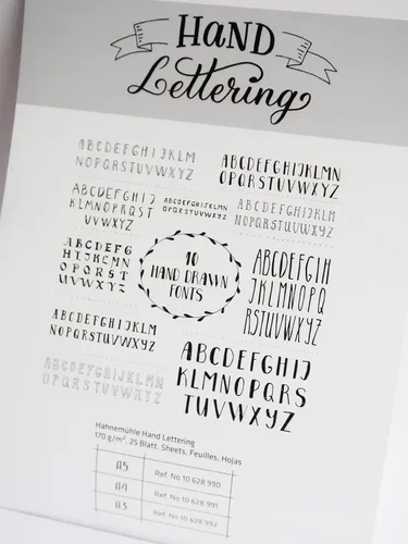 Vista 3 de Hahnemuhle - Bloque de letras manual A4 (11.7 x 8.3 pulgadas), 6.00 oz/m², 25 hojas