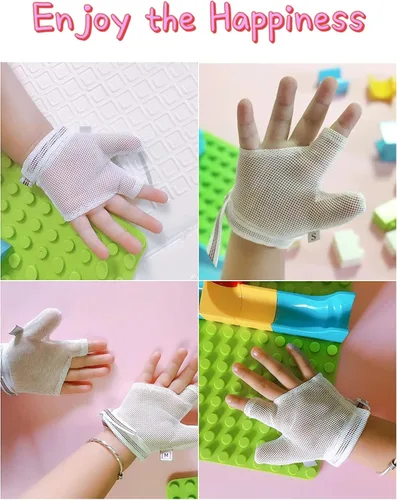 Vista 2 de 4 piezas de tope de succión de pulgar para niños y bebés, protector de pulgar para chupar el pulgar (S)