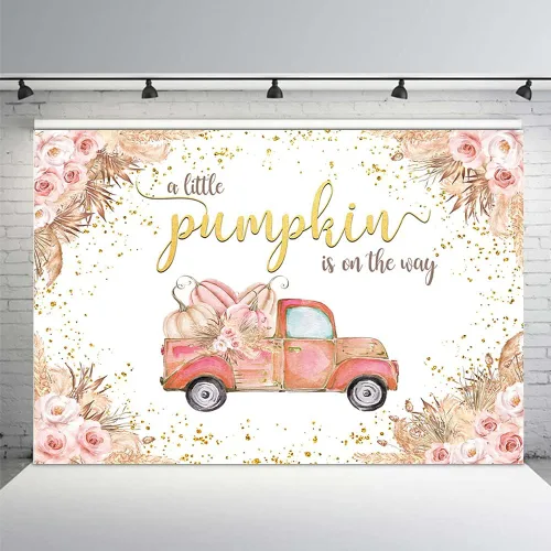Vista 9 de MEHOFOND Telón de fondo bohemio de otoño de 7 x 5 pies para baby shower de bebé, decoración de fiesta de baby shower, decoración de fiesta de baby