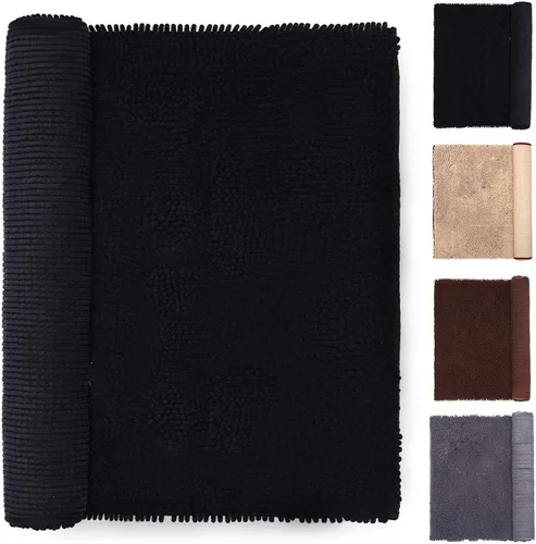 Vista 8 de Tapete de baño marrón de 20 x 31 pulgadas, tapete para entrada a casa, cama de mascotas, tapete de felpilla lanudo para mascotas, tapete de área