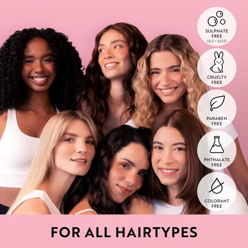 Vista 2 de LatinUs Beauty, Colección Completa: Shampoo + Acondicionador + Tratamiento + Crema de peinar para Cabello Sano con Keratina Vegana e Ingredientes