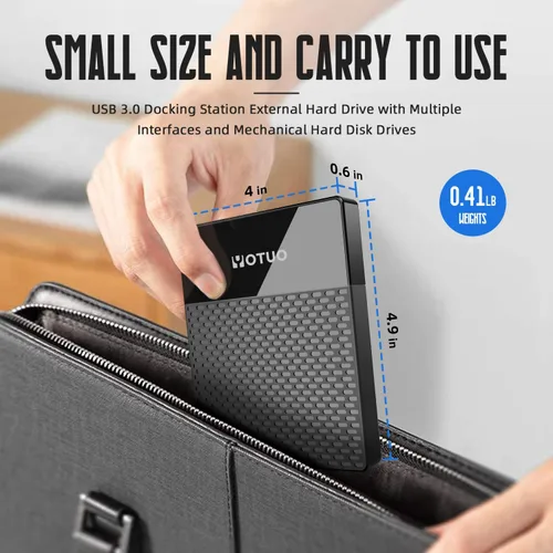 Vista 6 de YOTUO Disco Duro Externo de 1TB, Hub Multipuerto USB C HDD 7 en 1, USB 3.0, Lector de Tarjetas SD/TF, Estación de Acoplamiento, Disco Duro