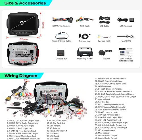 Vista 9 de XTRONS Estéreo de coche Android 15 de 9 pulgadas para Jeep Renegade 2015