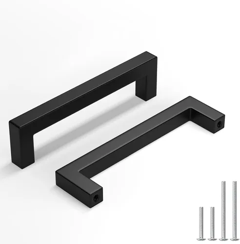 Vista 15 de homdiy Paquete de 1 tirador de gabinete negro mate de 3 pulgadas, manijas de cajón de acero inoxidable, manijas de cajón de acero inoxidable