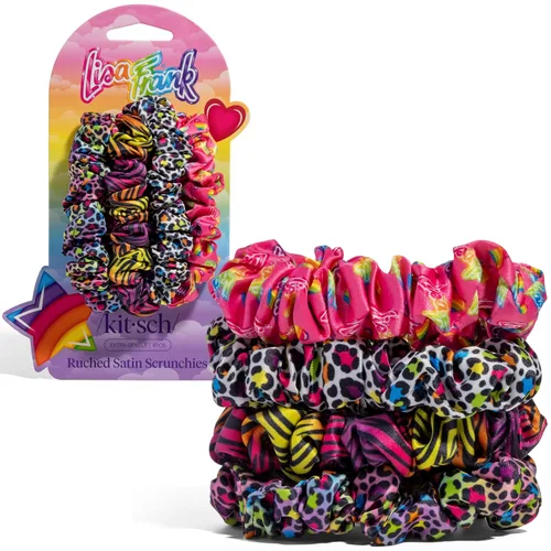 Vista 22 de Kitsch - Coleteros de satén para mujer, bandas para el cabello sin daños, cameo, 5 piezas Wake Up Frizz-Free, No Crease Hair Ties, Softer Than