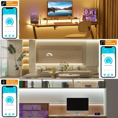Vista 3 de PAUTIX Kit de controlador LED CCT SP542E Wi-Fi+Bluetooth, compatible con Alexa/Google Assistant, control remoto RF de aplicación, regulador LED CCT