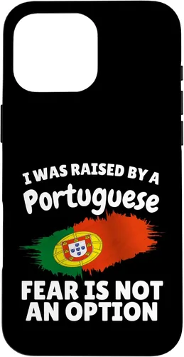 Vista 19 de I was Raised by a Portuguese Portugal Flag Gift Son Daughter Case for iPhone 16