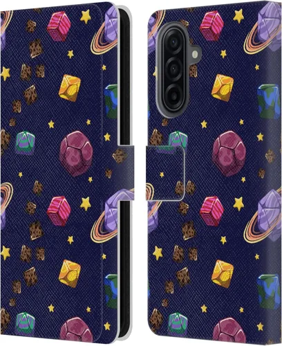 Vista 245 de Head Case Designs Officially Licensed Carla Morrow Colorful Space Dice Patterns Leather Wallet Case Compatible with Samsung Galaxy A07 4G