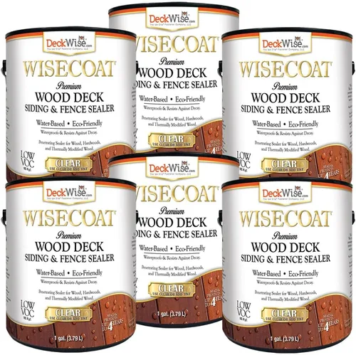 Vista 10 de DeckWise WiseCoat - Sellador impermeable transparente para cubiertas, revestimientos y cercas (1 galón)