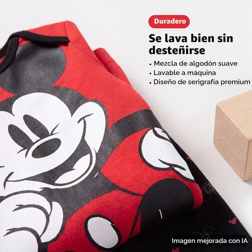 Vista 8 de Disney Mickey Mouse - Conjunto de 4 piezas para bebé recién nacido a bebé Rojo/Negro