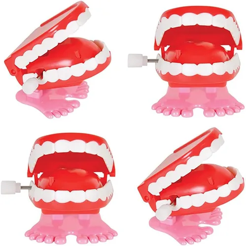 Vista 10 de The Dreidel Company Juguetes de dientes que muerden y parlotean los dientes para niños, recuerdos de fiesta de cumpleaños, regalos novedosos