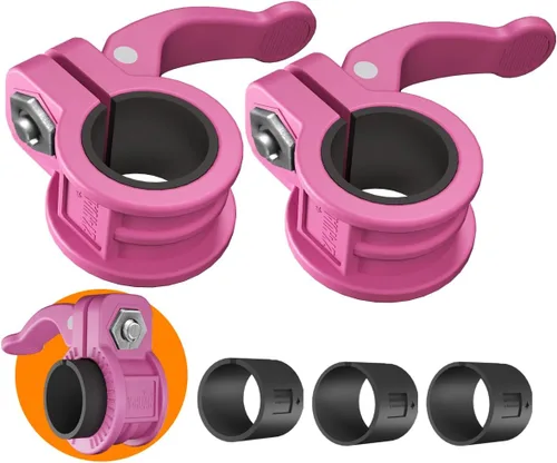 Vista 15 de Mini clips de barra de 1 pulgada I collar de barra ajustable de varios tamaños I Abrazaderas de barra de 1 pulgada, clips de peso de liberación Negro