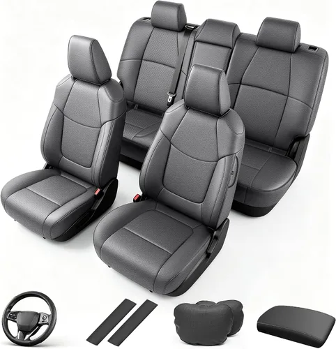 Vista 46 de Seat Covers for Mazda 3 2014 2015 2016 2017 2018 Custom Fit,Faux Leather Waterproof AirbagCompatible Car Seat Cover Full Set Black