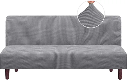 Vista 11 de PrinceDeco Funda elástica sin brazos para futón, funda deslizante para futón, funda para sofá de tamaño completo y cama de sofá de tamaño queen