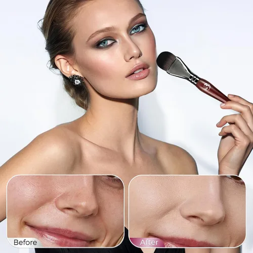 Vista 12 de ENERGY Brocha de base para maquillaje líquido, máscara facial de bricolaje de cerdas suaves de alta calidad, cepillo de contorno facial para mezclar