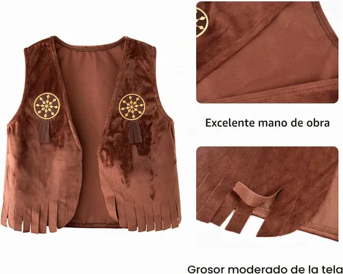 Vista 4 de Disfraz de vaquero para niños, conjunto de disfraz occidental