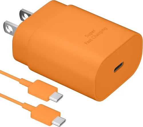 Vista 28 de Kit de cargador súper rápido tipo C, bloque de cargador de teléfono Android PD de 25 W PD USB C y cable de carga C de 5 pies, cable de carga rápida