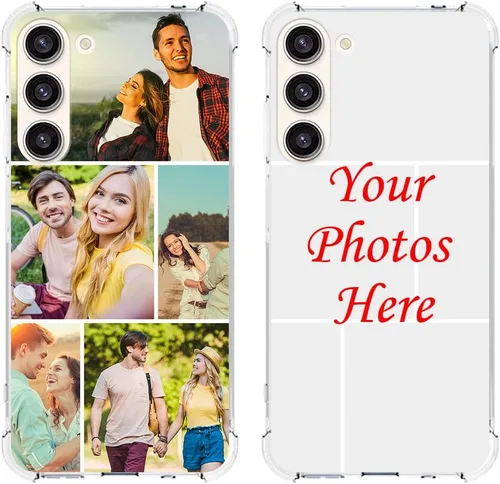 Vista 13 de Funda de teléfono personalizada para Galaxy S23, funda para múltiples fotos con parachoques de TPU ultra delgada, collage personalizado de múltiples