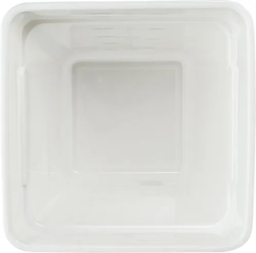 Vista 3 de Winco Contenedor cuadrado de almacenamiento, 22 cuartos de galón, blanco, mediano