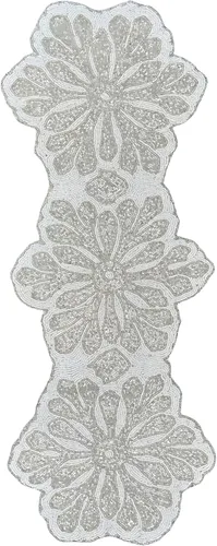 Vista 31 de Camino de mesa con cuentas de 36 pulgadas de diseño elegante infinito - Decoración de mesa para bodas, fiestas, días festivos, regalos y uso diario