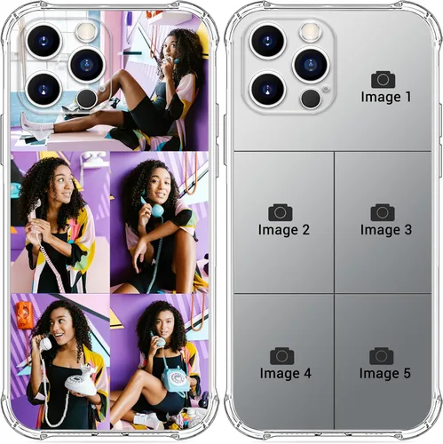 Vista 9 de Funda de teléfono con imagen personalizada para iPhone 17/16/15/14/13/12/11 y modelos (Air/Pro/Pro Max/Plus/Mini/XR/XS) - con bolsa de aire