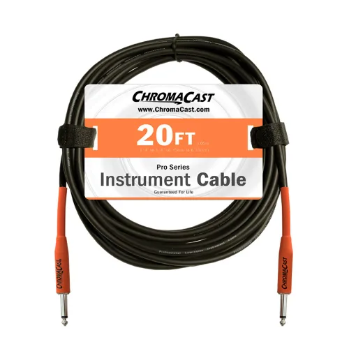 Vista 16 de ChromaCast Pro Series CC-PSCBLSS cables para instrumentos con extremos derechos, Vainilla crema
