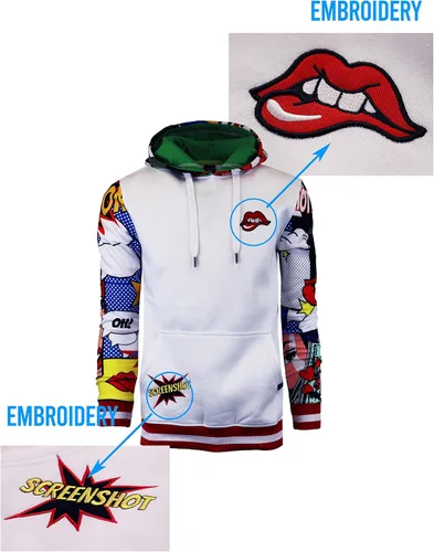 Vista 4 de Screenshot - Sudadera con capucha de forro polar para hombre, estilo urbano