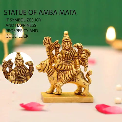 Vista 8 de LOVENSPIRE Estatua de diosa Lakshmi de latón macizo para Pooja (3.5 pulgadas) – Ídolo de la deidad espiritual india para decoración de mandir
