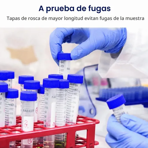 Vista 5 de Membrane Solutions Tubos de centrífuga cónicos de 0.5 fl oz, paquete de 50 tubos de ensayo de plástico estériles con tapas de rosca, recipiente