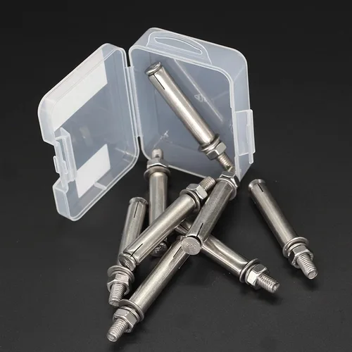 Vista 3 de Tornillo de expansión hexagonal de acero inoxidable 304 M8 x 3.150 in, tornillo de expansión de ladrillo de hormigón, tornillo de expansión