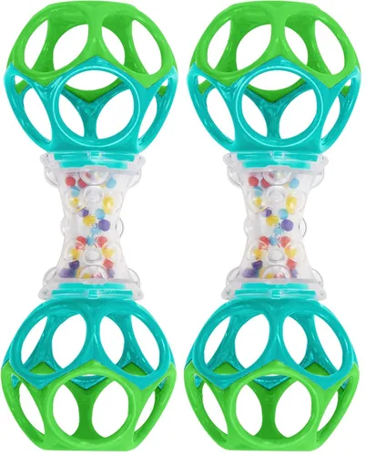Vista 8 de Sonajero Bright Starts Oball Shaker, Edades Recién Nacidos Plus Oball Shaker Rattle (1 paquete)