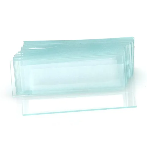 Vista 4 de Paquete de 100 diapositivas para microscopio de laboratorio, diapositivas de vidrio de 1mm-1.2mm de espesor para microscopio, bordes de vidrio