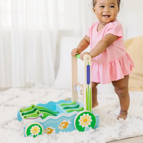 Vista 2 de Melissa & Doug - Juguete con patrón de bloques y tablas, juguete clásico, Azul claro