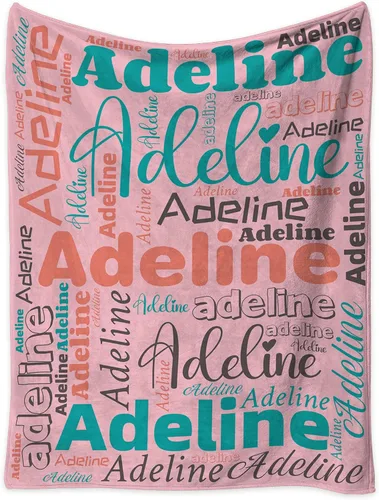 Vista 11 de Manta con nombre personalizada para niños, manta con nombre de bebé personalizada para niños y niñas, manta de nombre personalizada súper suave