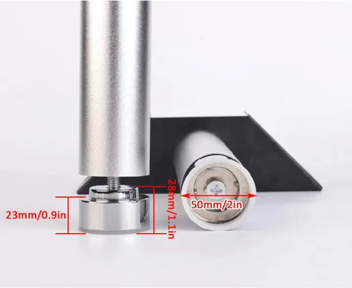 Vista 6 de Patas ajustables para cama de muebles, patas de repuesto de aleación de aluminio, patas de soporte de aleación de aluminio, conexión de código