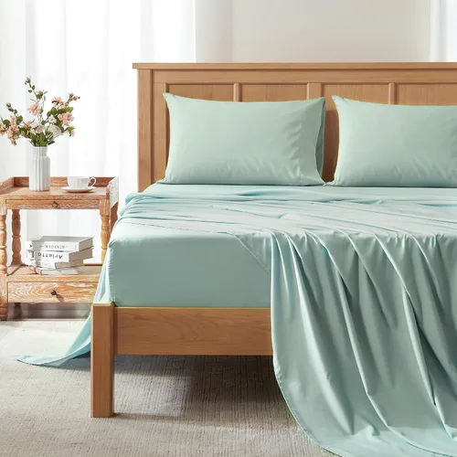 Vista 12 de Comfort Spaces - Sábana bajera Coolmax supersuave y resistente a la decoloración que absorbe la humedad con elásticos alrededor que se adapta a